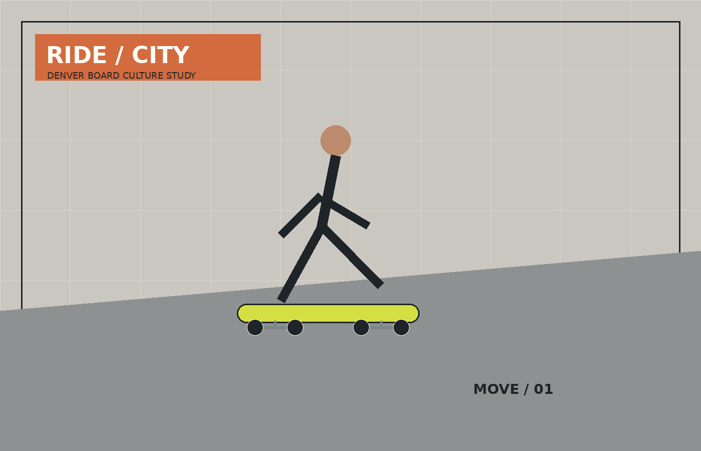 Illustrative stock photograph of a skateboard rider in an urban environment